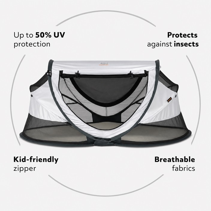 Rejseseng - Deryan Toddler Luxe Sølv