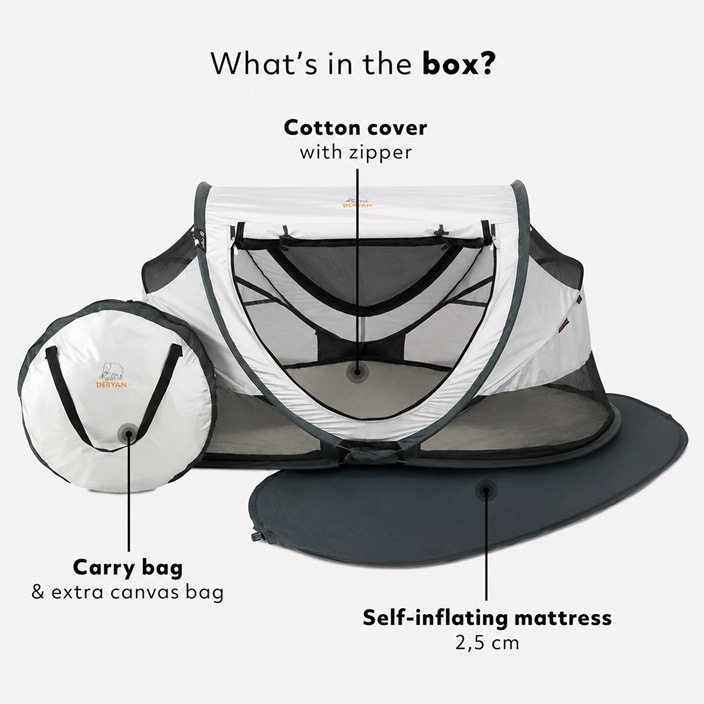 Rejseseng - Deryan Toddler Luxe Sølv