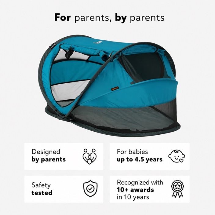 Rejseseng - Deryan Toddler Luxe Blå