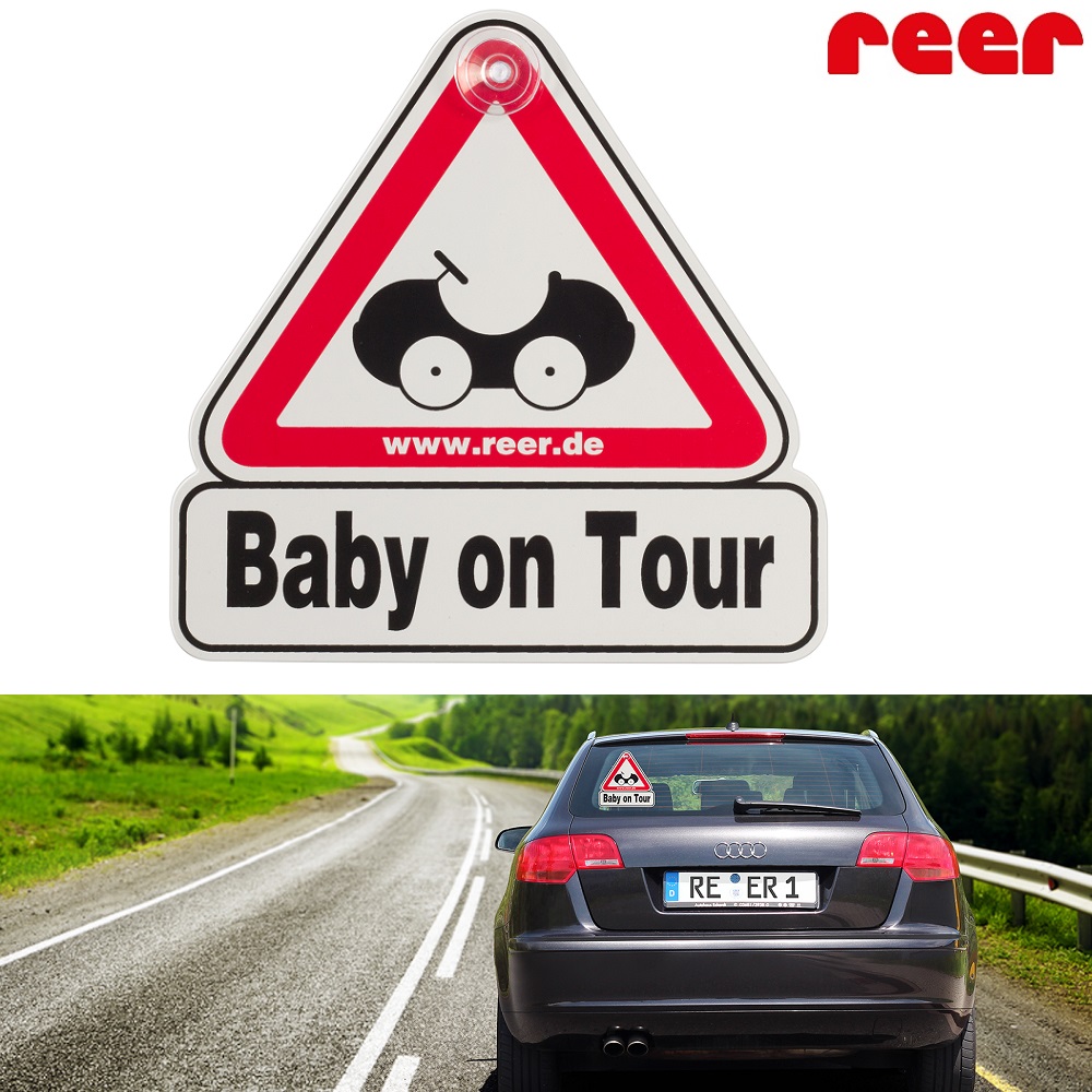 Børn i bilen skilt Reer Baby on Tour