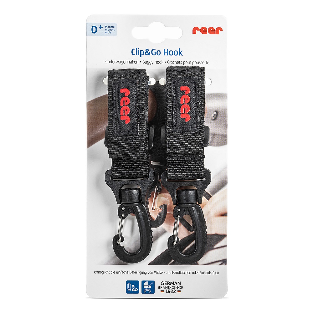 Barnevognskroge Reer Clip-and-go Buggy Hooks 2-pack