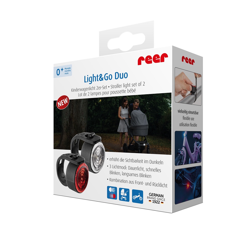 Lamper til barnevogne Reer Light & Go Duo