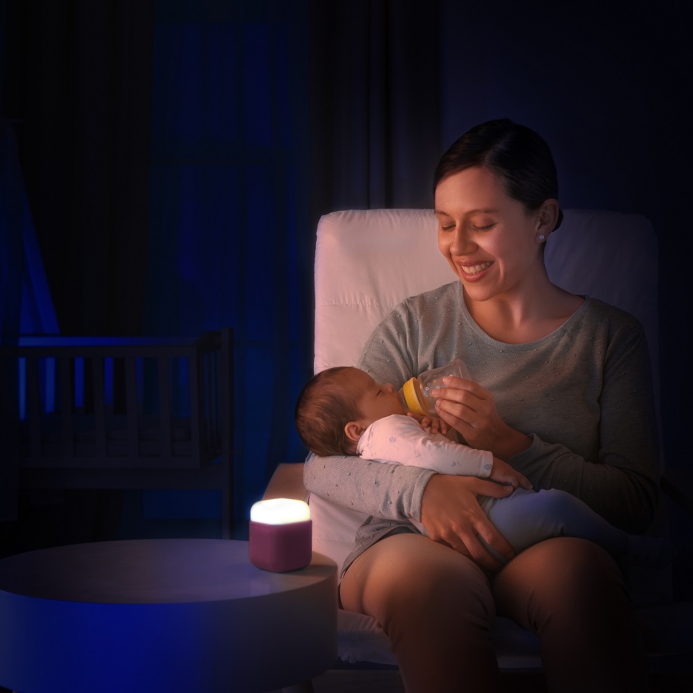 Natlampe til børn Reer Sleeplight 2in1 lyserød