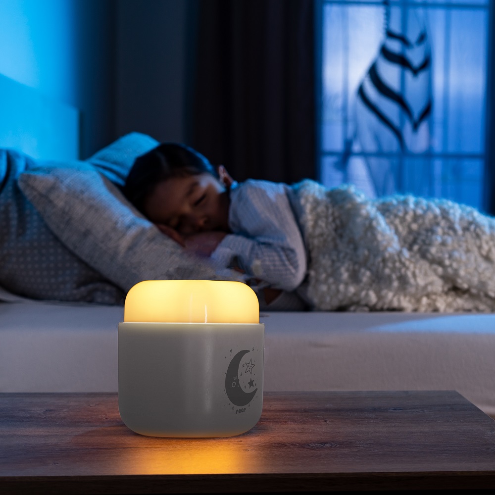 Natlampe til børn Reer Sleeplight 2in1 lysegrå