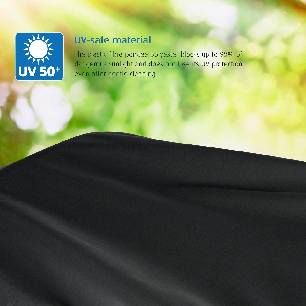 Solsejl til barnevogn Reer ShineSafe sort