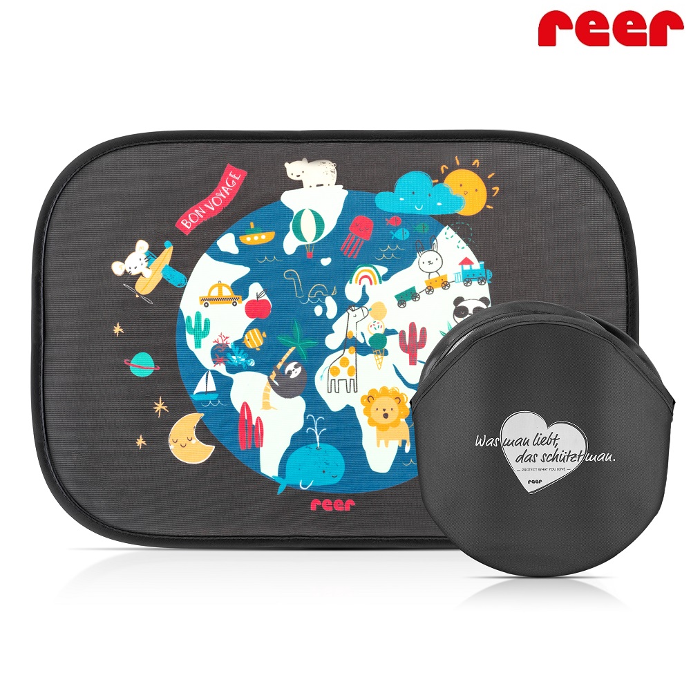 Solskærm til bil Reer Pop-up World Map