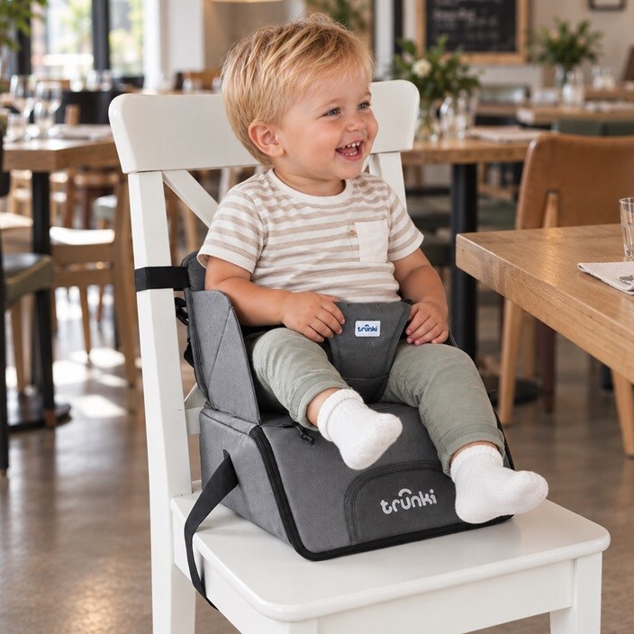 Bærbart boostersæde til stol - Trunki Dining Booster Seat Grey