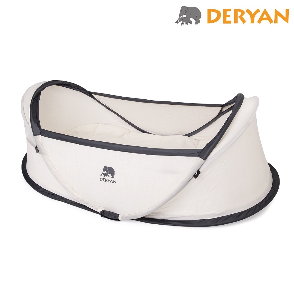 Pop-up rejseseng Deryan Baby Box Cream