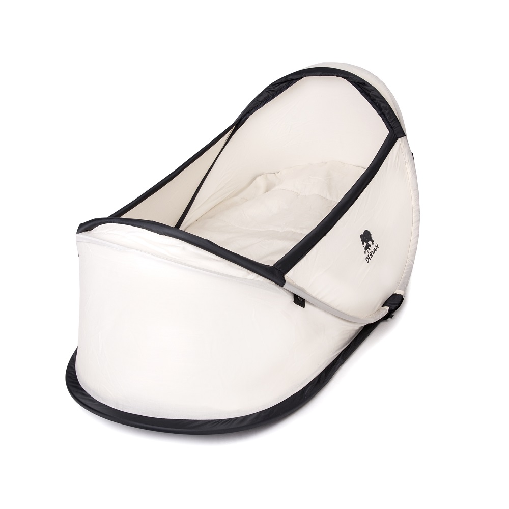 Pop-up rejseseng Deryan Baby Box Cream