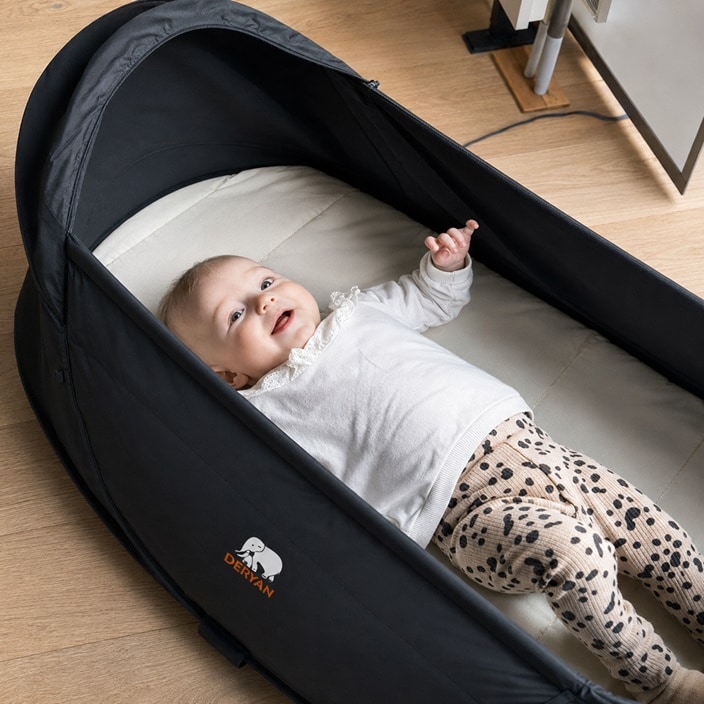 Rejseseng til baby Deryan Infant Rest Box Black