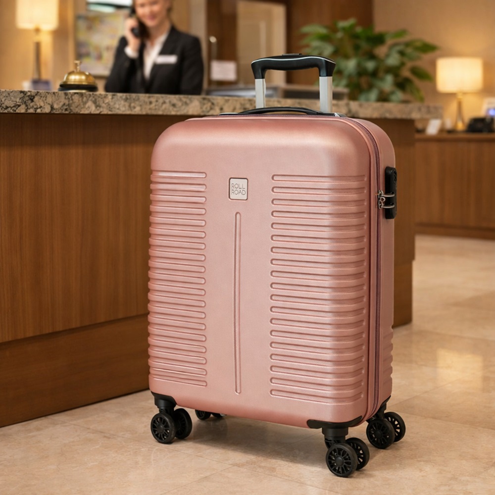 Kuffert til børn Roll Road India Pink