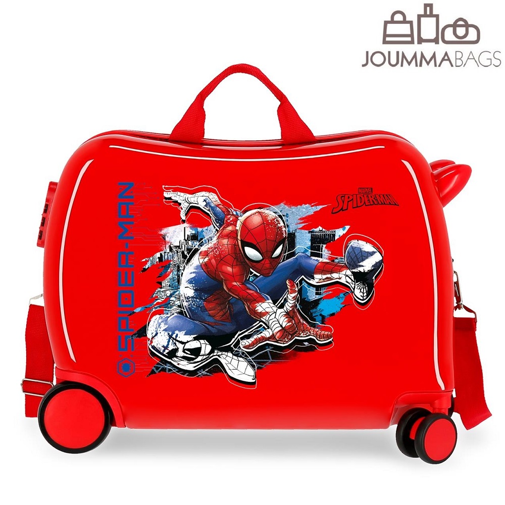 Kuffert til børn at sidde på Spiderman Marvel rød