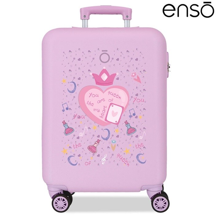 Kuffert til børn Enso Queen of Hearts Purple