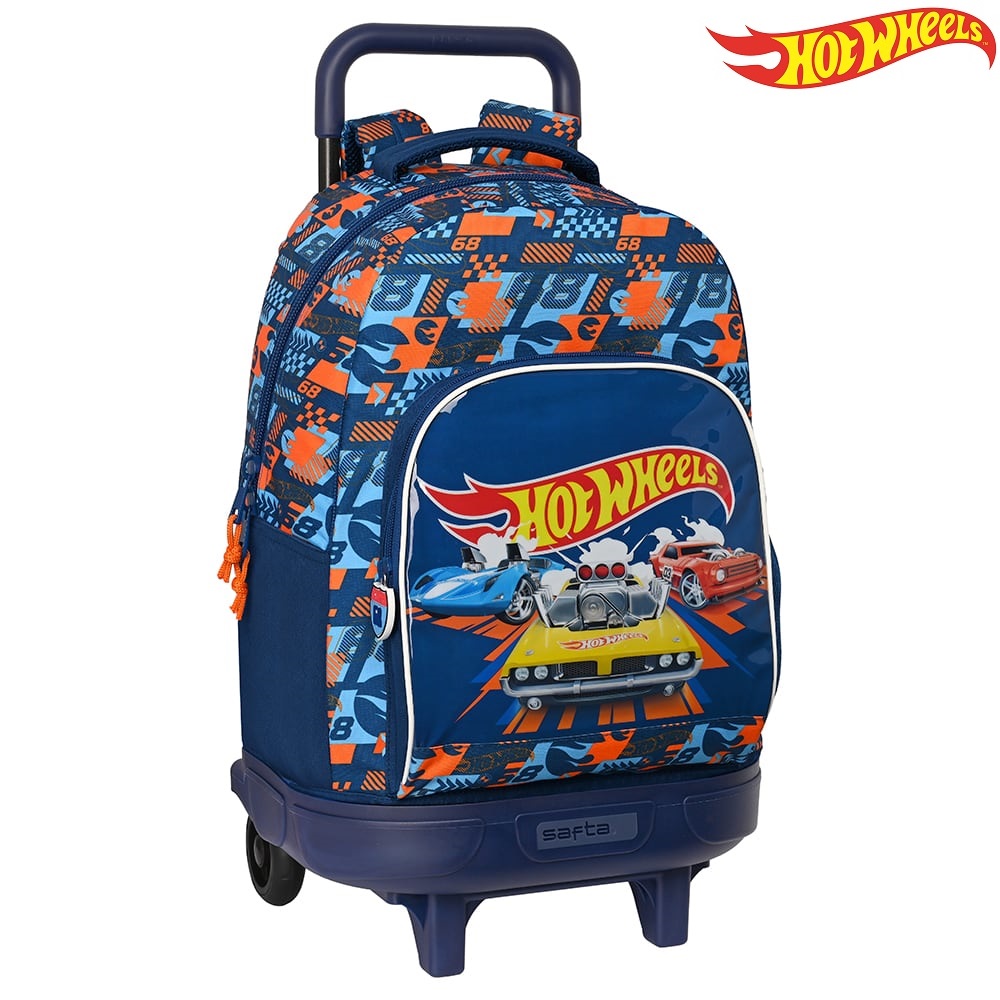 Børnekuffert Hot Wheels Speed Club Trolley Rygsæk