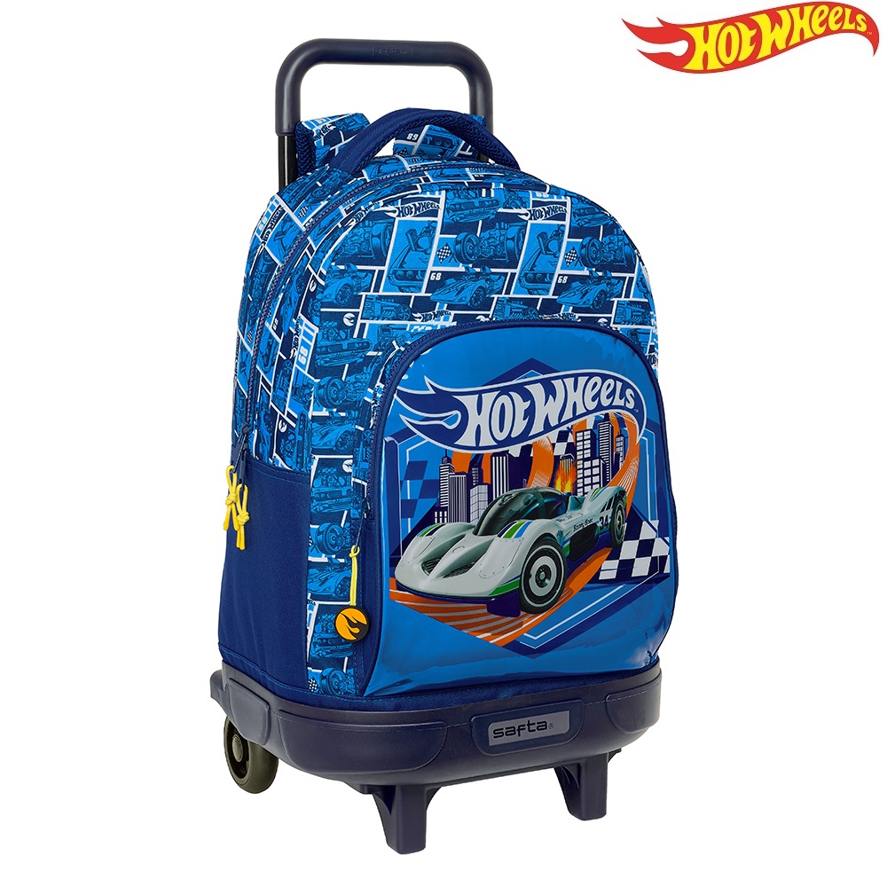 Kuffert til børn Hot Wheels Sonny Trolley Backpack