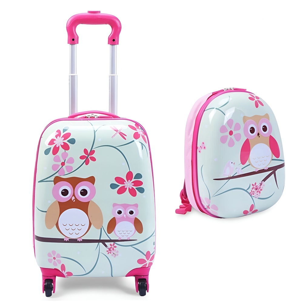 Kuffert og rygsæk til børn Marko Travel Set Owls