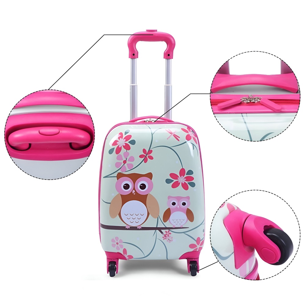 Kuffert og rygsæk til børn Marko Travel Set Owls