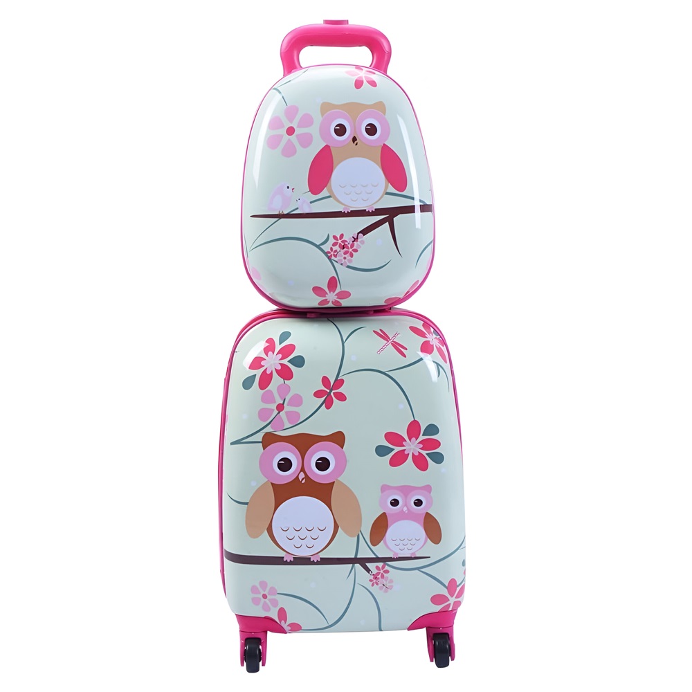 Kuffert og rygsæk til børn Marko Travel Set Owls