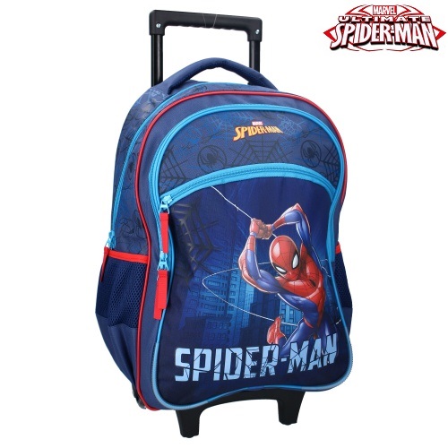Kuffert til børn Spiderman Keep On Moving Trolley Rygsæk