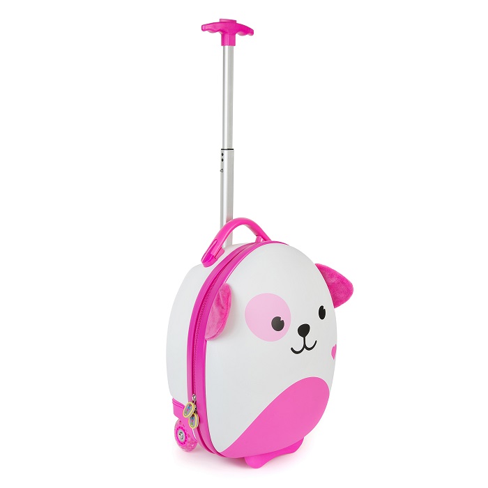 Kuffert til børn Tiny Trekker Pink Dog