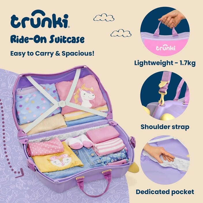 Ride-on kuffert til børn - Trunki Glide Cassie Cat