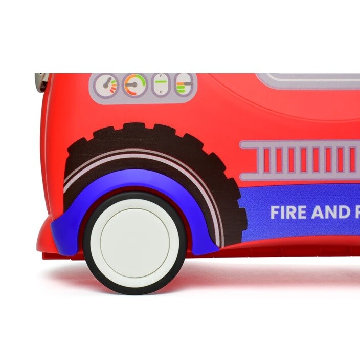 Ride-on kuffert til børn - Trunki Glide Frank Firetruck