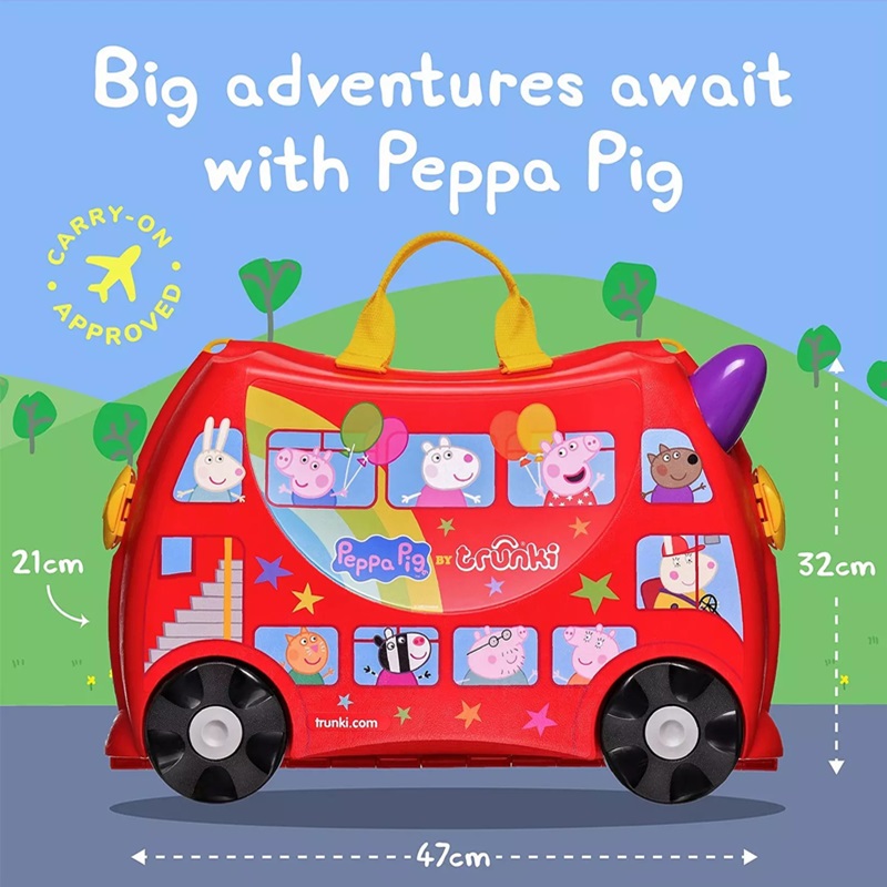 Kuffert til børn Trunki Peppa Pig