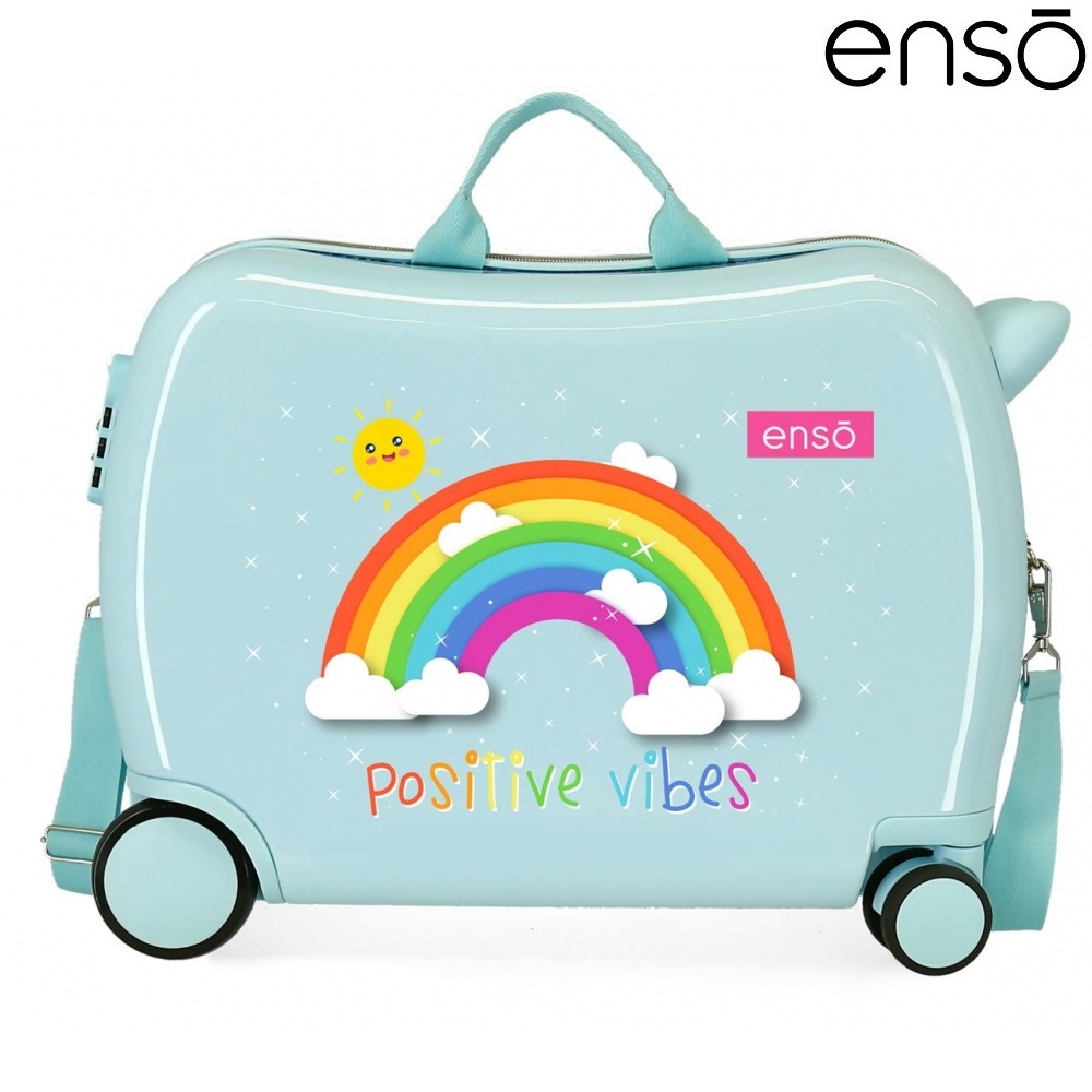 Kuffert til børn at sidde på Enso Rainbow Good Vibes
