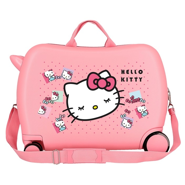 Ride-on kuffert til børn at sidde på Hello Kitty Bows
