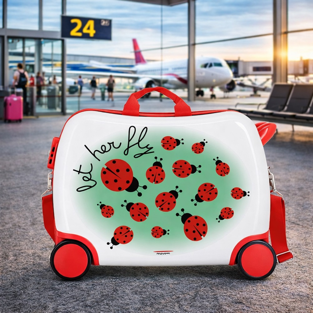 Børnekuffert med hjul - Movom Ladybird