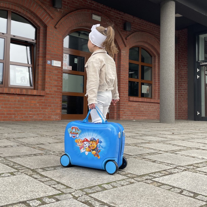 Børnekuffert med hjul at sidde på Paw Patrol Friends Blue