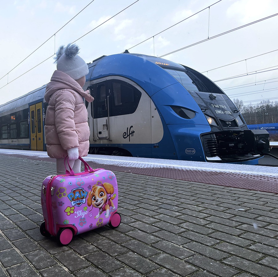 Børnekuffert med hjul at sidde på Paw Patrol Skye & Everest
