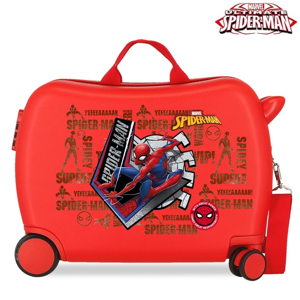 Ride-on kuffert - Spiderman Great Power Red Ride-on kuffert - Spiderman Great Power Red
