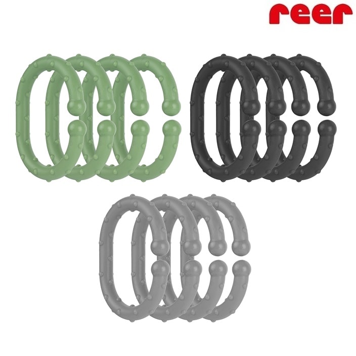 Fastgøringsringe til barnevogn – Reer Clip&Go Fastening Rings