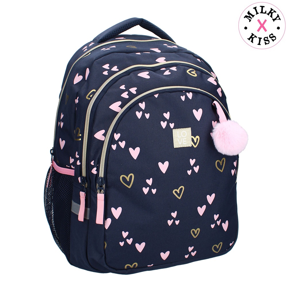 Skole rygsæk Milky Kiss Heart of Gold