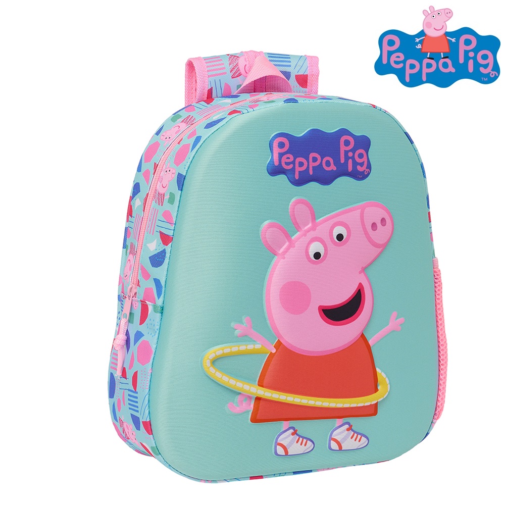 Rygsæk til børn Peppa Pig Happy Days 3D