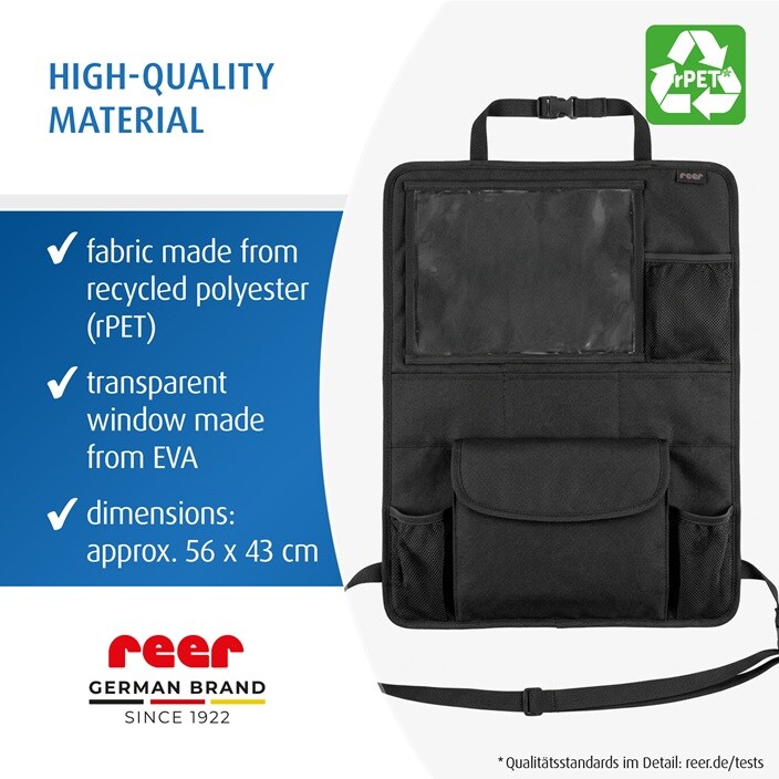 Tablet-holder til bil - Reer TravelKid Organizer Black