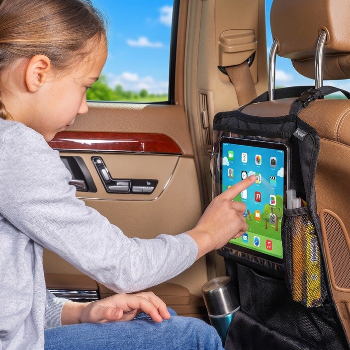 Tablet-holder til bil - Reer TravelKid Organizer Black