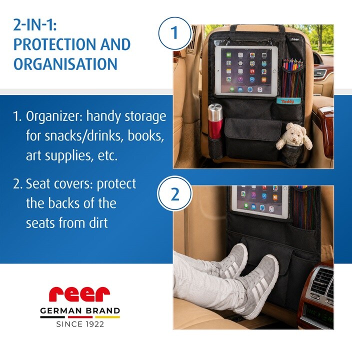 Tablet-holder til bil - Reer TravelKid Organizer Black
