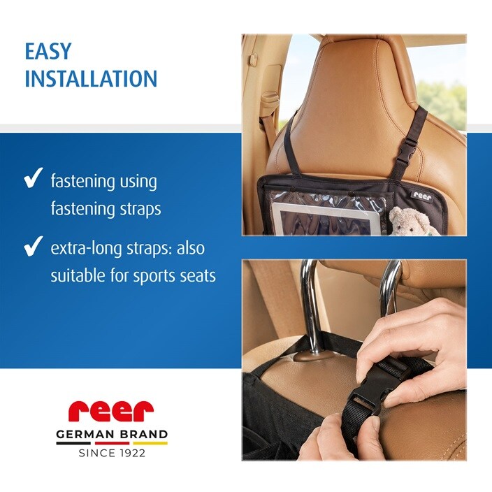 Tablet-holder til bil - Reer TravelKid Organizer Black