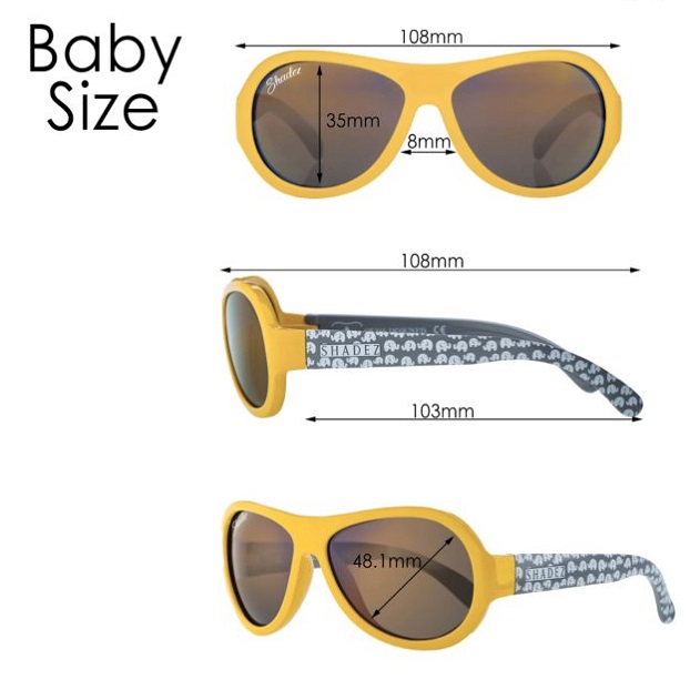 Solbriller baby Shadez måle
