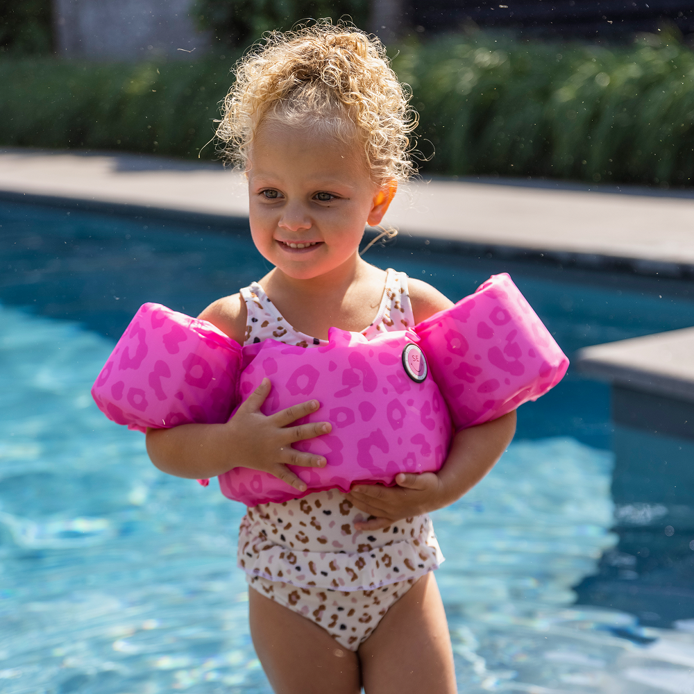 Svømmevest til børn - Puddle Jumper Pink Leopard