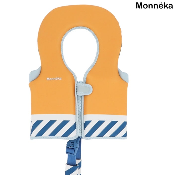 Svømmevest - Monnëka Learning Float Vest Blue Stripes