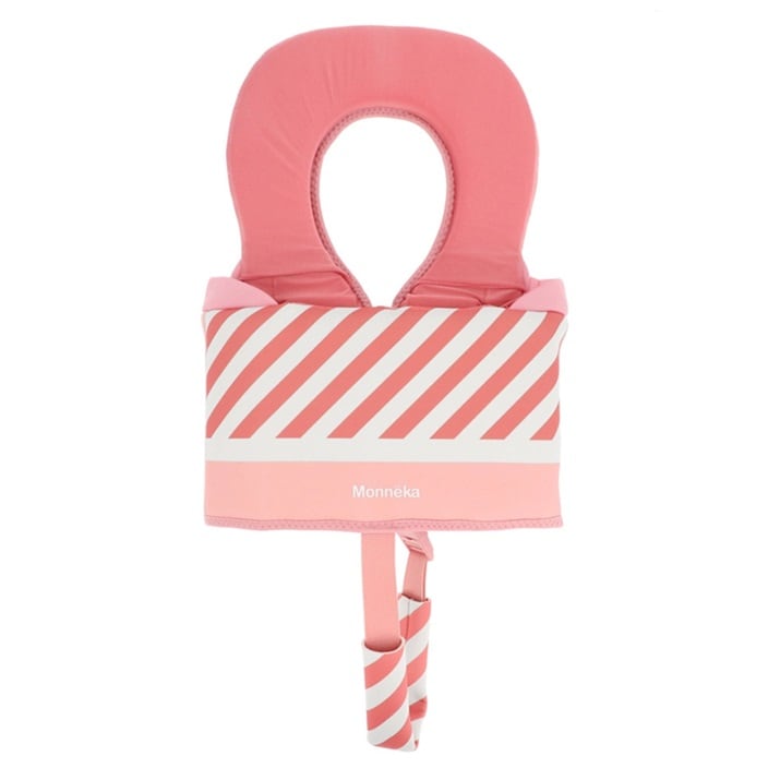 Svømmevest - Monnëka Learning Float Vest Pink Stripes