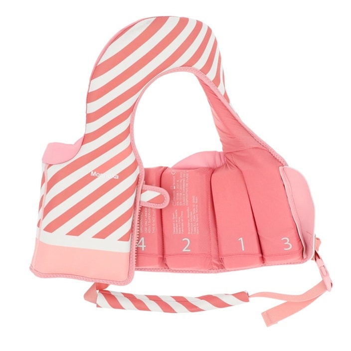 Svømmevest - Monnëka Learning Float Vest Pink Stripes