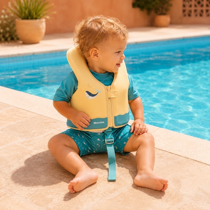 Svømmevest - Monnëka Learning Float Vest Whale