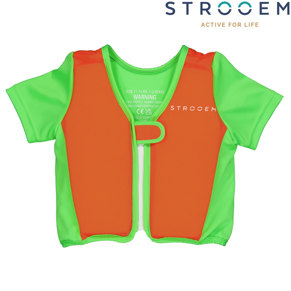 Svømmevest til børn Strooem Green & Orange
