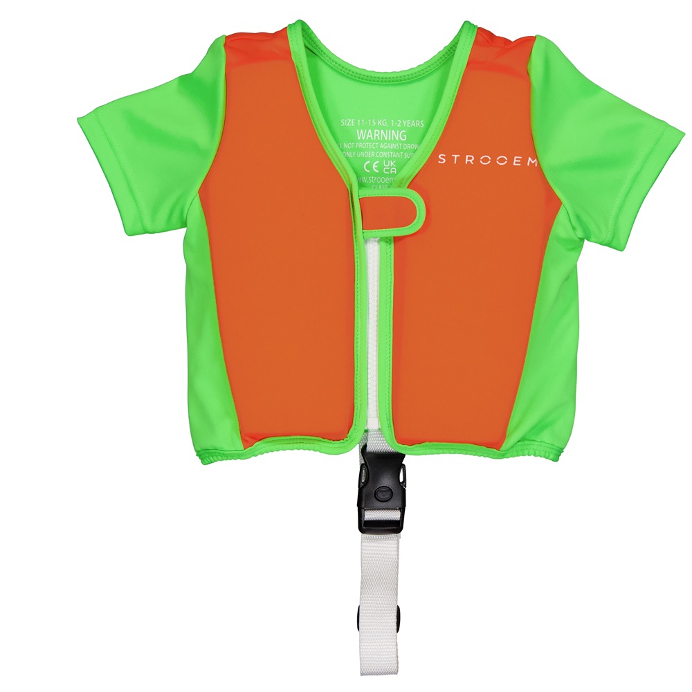 Svømmevest til børn Strooem Green & Orange
