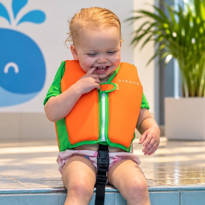 Svømmevest til børn - Strooem Lime & Orange