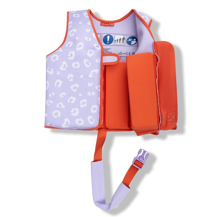 Svømmevest til børn Swim Essentials Lilac Leopard
